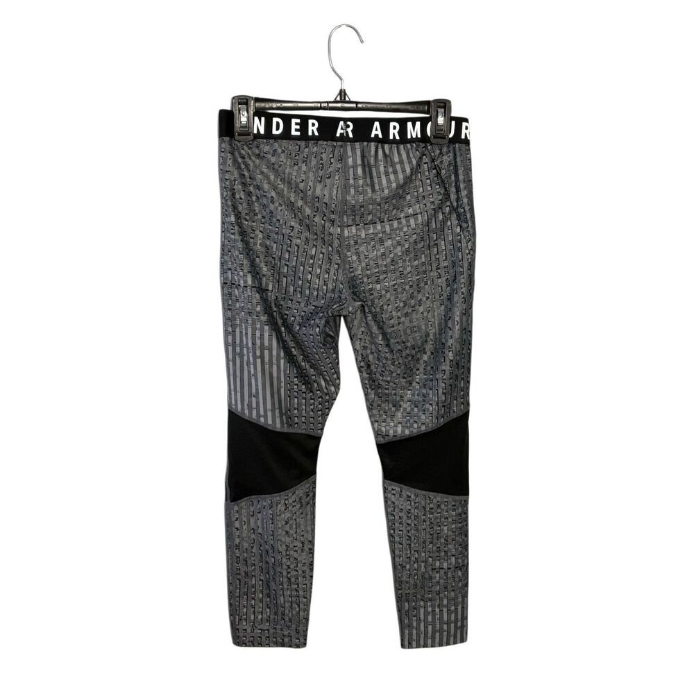 Under Armour Coolswitch Run Gray Patterned Leggin… - image 3